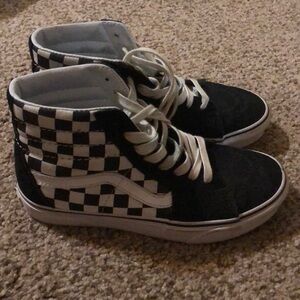 Vans checkered high tops